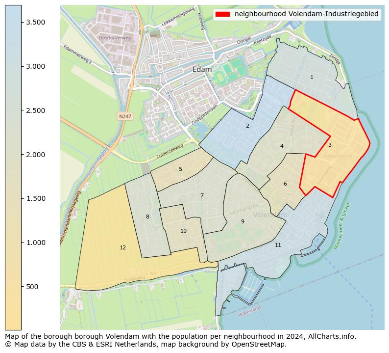 Image of the neighbourhood Volendam-Industriegebied at the map. This image is used as introduction to this page. This page shows a lot of information about the population in the neighbourhood Volendam-Industriegebied (such as the distribution by age groups of the residents, the composition of households, whether inhabitants are natives or Dutch with an immigration background, data about the houses (numbers, types, price development, use, type of property, ...) and more (car ownership, energy consumption, ...) based on open data from the Dutch Central Bureau of Statistics and various other sources!