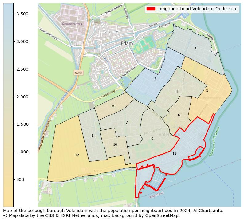 Image of the neighbourhood Volendam-Oude kom at the map. This image is used as introduction to this page. This page shows a lot of information about the population in the neighbourhood Volendam-Oude kom (such as the distribution by age groups of the residents, the composition of households, whether inhabitants are natives or Dutch with an immigration background, data about the houses (numbers, types, price development, use, type of property, ...) and more (car ownership, energy consumption, ...) based on open data from the Dutch Central Bureau of Statistics and various other sources!