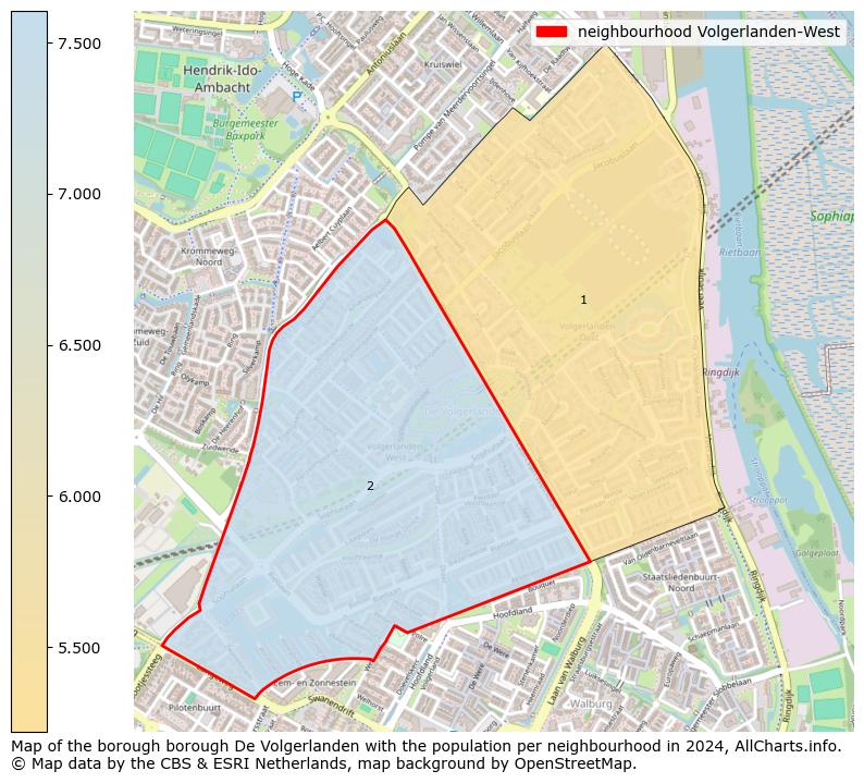 Image of the neighbourhood Volgerlanden-West at the map. This image is used as introduction to this page. This page shows a lot of information about the population in the neighbourhood Volgerlanden-West (such as the distribution by age groups of the residents, the composition of households, whether inhabitants are natives or Dutch with an immigration background, data about the houses (numbers, types, price development, use, type of property, ...) and more (car ownership, energy consumption, ...) based on open data from the Dutch Central Bureau of Statistics and various other sources!