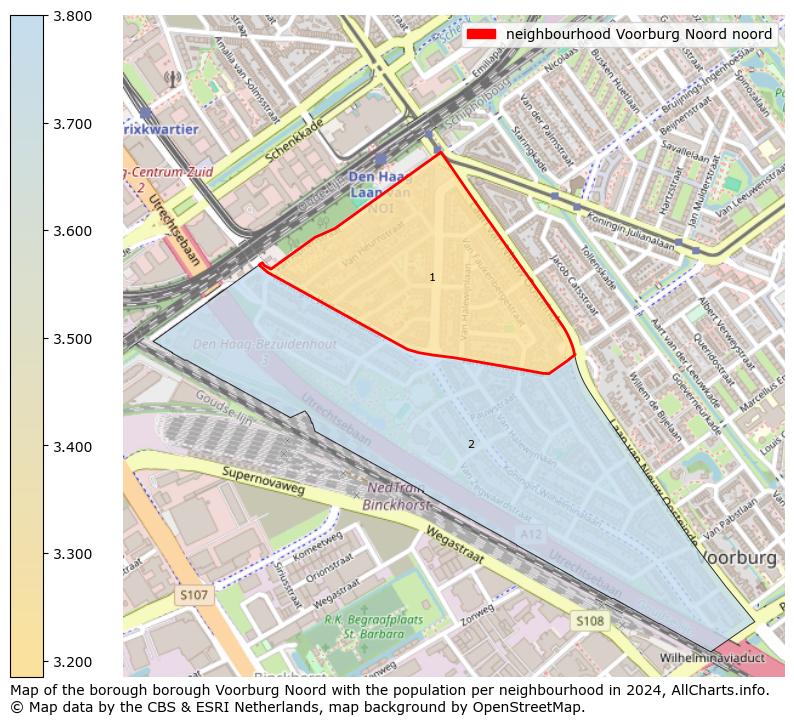 Image of the neighbourhood Voorburg Noord noord at the map. This image is used as introduction to this page. This page shows a lot of information about the population in the neighbourhood Voorburg Noord noord (such as the distribution by age groups of the residents, the composition of households, whether inhabitants are natives or Dutch with an immigration background, data about the houses (numbers, types, price development, use, type of property, ...) and more (car ownership, energy consumption, ...) based on open data from the Dutch Central Bureau of Statistics and various other sources!