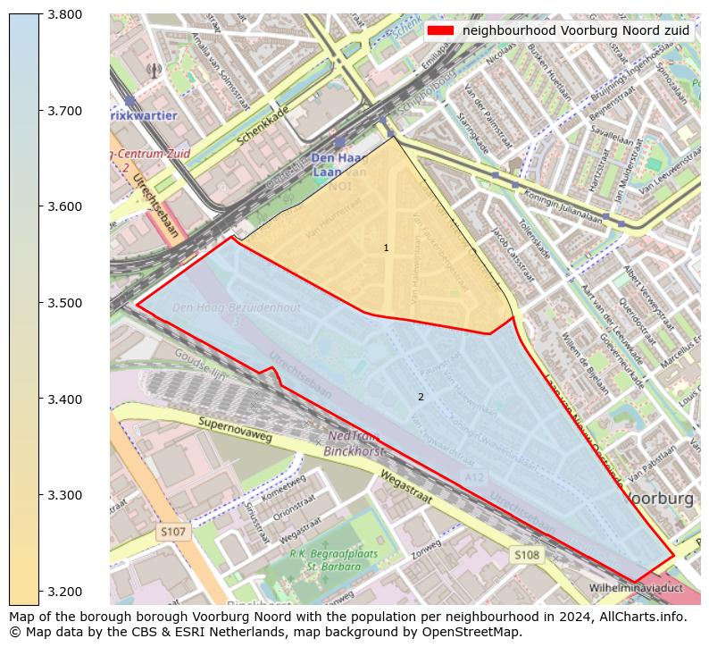 Image of the neighbourhood Voorburg Noord zuid at the map. This image is used as introduction to this page. This page shows a lot of information about the population in the neighbourhood Voorburg Noord zuid (such as the distribution by age groups of the residents, the composition of households, whether inhabitants are natives or Dutch with an immigration background, data about the houses (numbers, types, price development, use, type of property, ...) and more (car ownership, energy consumption, ...) based on open data from the Dutch Central Bureau of Statistics and various other sources!