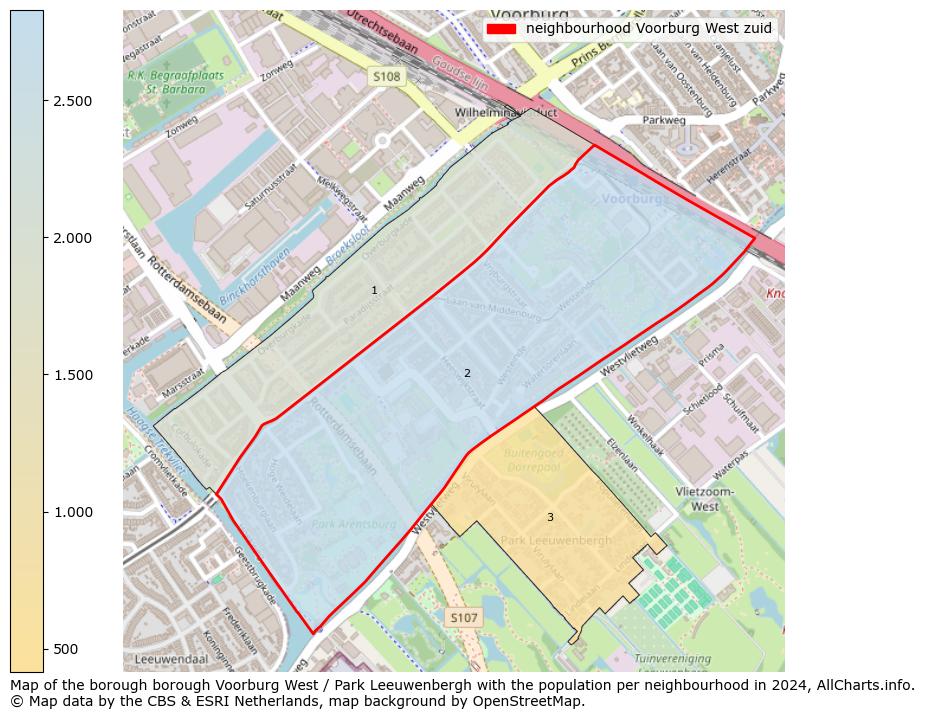 Image of the neighbourhood Voorburg West zuid at the map. This image is used as introduction to this page. This page shows a lot of information about the population in the neighbourhood Voorburg West zuid (such as the distribution by age groups of the residents, the composition of households, whether inhabitants are natives or Dutch with an immigration background, data about the houses (numbers, types, price development, use, type of property, ...) and more (car ownership, energy consumption, ...) based on open data from the Dutch Central Bureau of Statistics and various other sources!