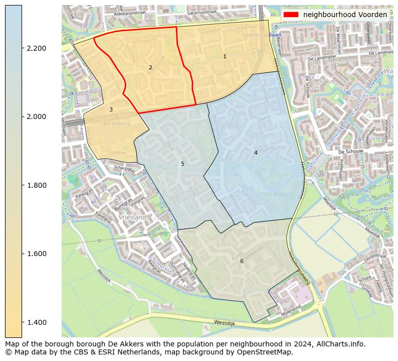 Image of the neighbourhood Voorden at the map. This image is used as introduction to this page. This page shows a lot of information about the population in the neighbourhood Voorden (such as the distribution by age groups of the residents, the composition of households, whether inhabitants are natives or Dutch with an immigration background, data about the houses (numbers, types, price development, use, type of property, ...) and more (car ownership, energy consumption, ...) based on open data from the Dutch Central Bureau of Statistics and various other sources!