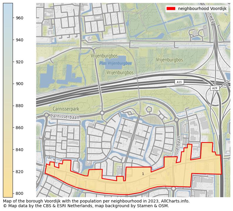 Map of the borough Voordijk with the population per neighbourhood in 2023. This page shows a lot of information about residents (such as the distribution by age groups, family composition, gender, native or Dutch with an immigration background, ...), homes (numbers, types, price development, use, type of property, ...) and more (car ownership, energy consumption, ...) based on open data from the Dutch Central Bureau of Statistics and various other sources!