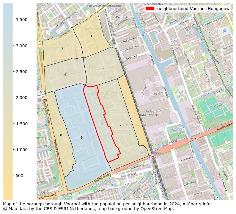 Image of the neighbourhood Voorhof-Hoogbouw at the map. This image is used as introduction to this page. This page shows a lot of information about the population in the neighbourhood Voorhof-Hoogbouw (such as the distribution by age groups of the residents, the composition of households, whether inhabitants are natives or Dutch with an immigration background, data about the houses (numbers, types, price development, use, type of property, ...) and more (car ownership, energy consumption, ...) based on open data from the Dutch Central Bureau of Statistics and various other sources!