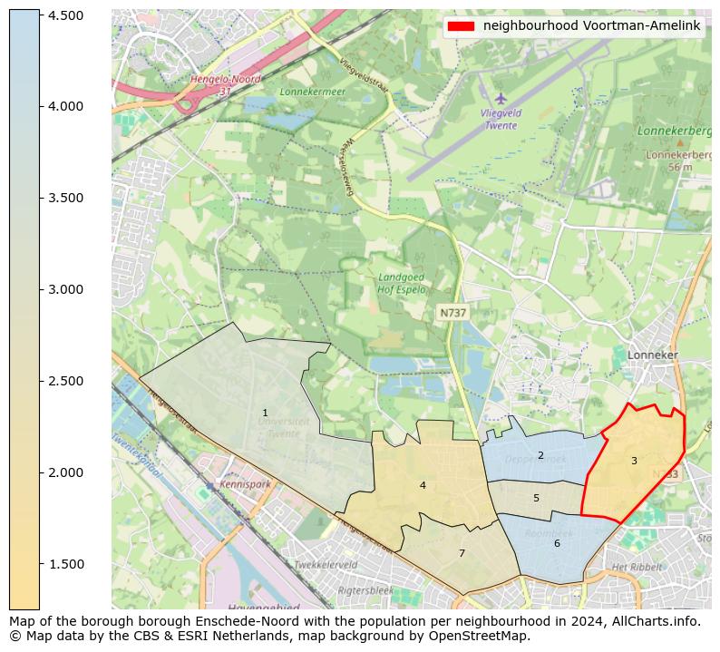 Image of the neighbourhood Voortman-Amelink at the map. This image is used as introduction to this page. This page shows a lot of information about the population in the neighbourhood Voortman-Amelink (such as the distribution by age groups of the residents, the composition of households, whether inhabitants are natives or Dutch with an immigration background, data about the houses (numbers, types, price development, use, type of property, ...) and more (car ownership, energy consumption, ...) based on open data from the Dutch Central Bureau of Statistics and various other sources!