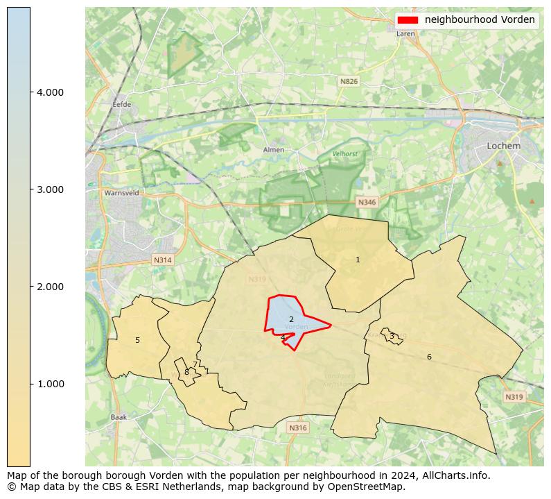 Image of the neighbourhood Vorden at the map. This image is used as introduction to this page. This page shows a lot of information about the population in the neighbourhood Vorden (such as the distribution by age groups of the residents, the composition of households, whether inhabitants are natives or Dutch with an immigration background, data about the houses (numbers, types, price development, use, type of property, ...) and more (car ownership, energy consumption, ...) based on open data from the Dutch Central Bureau of Statistics and various other sources!