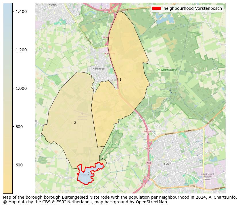 Image of the neighbourhood Vorstenbosch at the map. This image is used as introduction to this page. This page shows a lot of information about the population in the neighbourhood Vorstenbosch (such as the distribution by age groups of the residents, the composition of households, whether inhabitants are natives or Dutch with an immigration background, data about the houses (numbers, types, price development, use, type of property, ...) and more (car ownership, energy consumption, ...) based on open data from the Dutch Central Bureau of Statistics and various other sources!