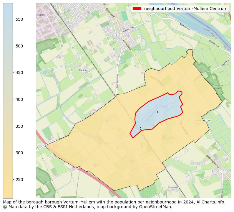 Image of the neighbourhood Vortum-Mullem Centrum at the map. This image is used as introduction to this page. This page shows a lot of information about the population in the neighbourhood Vortum-Mullem Centrum (such as the distribution by age groups of the residents, the composition of households, whether inhabitants are natives or Dutch with an immigration background, data about the houses (numbers, types, price development, use, type of property, ...) and more (car ownership, energy consumption, ...) based on open data from the Dutch Central Bureau of Statistics and various other sources!