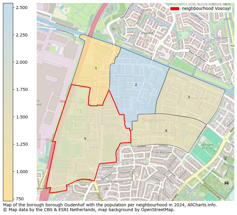 Image of the neighbourhood Voscuyl at the map. This image is used as introduction to this page. This page shows a lot of information about the population in the neighbourhood Voscuyl (such as the distribution by age groups of the residents, the composition of households, whether inhabitants are natives or Dutch with an immigration background, data about the houses (numbers, types, price development, use, type of property, ...) and more (car ownership, energy consumption, ...) based on open data from the Dutch Central Bureau of Statistics and various other sources!