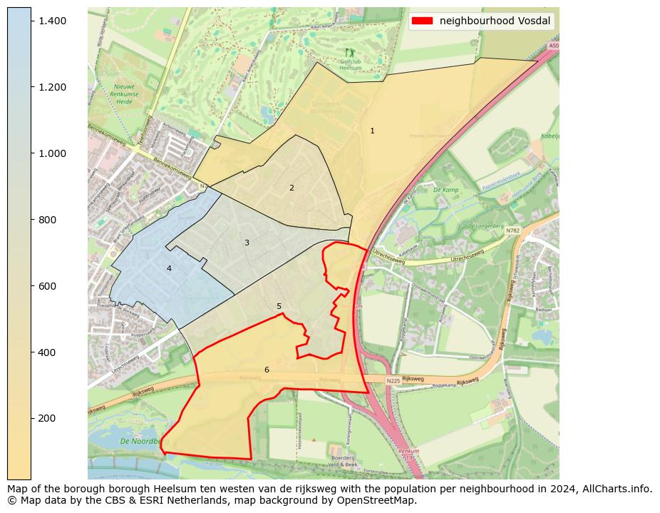 Image of the neighbourhood Vosdal at the map. This image is used as introduction to this page. This page shows a lot of information about the population in the neighbourhood Vosdal (such as the distribution by age groups of the residents, the composition of households, whether inhabitants are natives or Dutch with an immigration background, data about the houses (numbers, types, price development, use, type of property, ...) and more (car ownership, energy consumption, ...) based on open data from the Dutch Central Bureau of Statistics and various other sources!