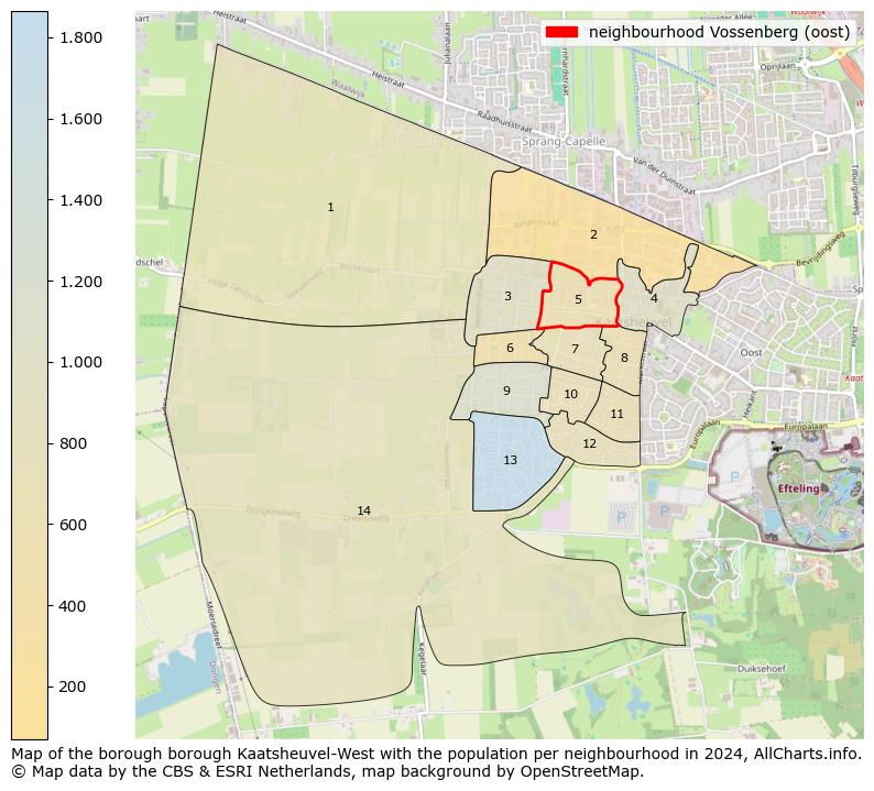 Image of the neighbourhood Vossenberg (oost) at the map. This image is used as introduction to this page. This page shows a lot of information about the population in the neighbourhood Vossenberg (oost) (such as the distribution by age groups of the residents, the composition of households, whether inhabitants are natives or Dutch with an immigration background, data about the houses (numbers, types, price development, use, type of property, ...) and more (car ownership, energy consumption, ...) based on open data from the Dutch Central Bureau of Statistics and various other sources!