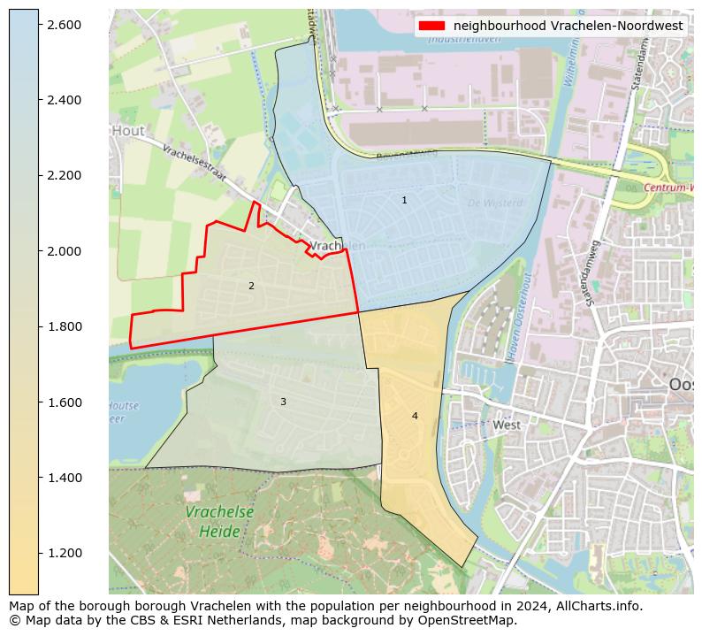 Image of the neighbourhood Vrachelen-Noordwest at the map. This image is used as introduction to this page. This page shows a lot of information about the population in the neighbourhood Vrachelen-Noordwest (such as the distribution by age groups of the residents, the composition of households, whether inhabitants are natives or Dutch with an immigration background, data about the houses (numbers, types, price development, use, type of property, ...) and more (car ownership, energy consumption, ...) based on open data from the Dutch Central Bureau of Statistics and various other sources!