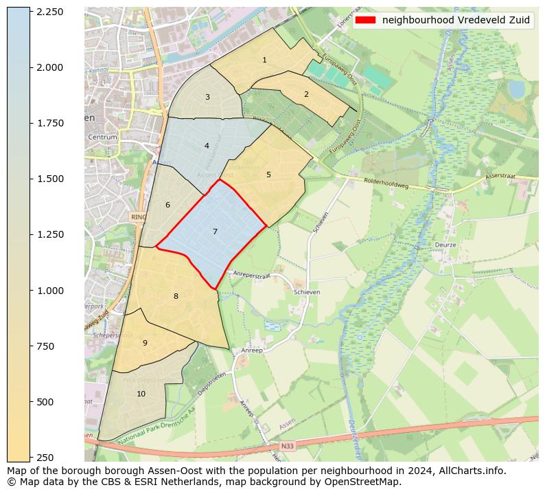 Image of the neighbourhood Vredeveld Zuid at the map. This image is used as introduction to this page. This page shows a lot of information about the population in the neighbourhood Vredeveld Zuid (such as the distribution by age groups of the residents, the composition of households, whether inhabitants are natives or Dutch with an immigration background, data about the houses (numbers, types, price development, use, type of property, ...) and more (car ownership, energy consumption, ...) based on open data from the Dutch Central Bureau of Statistics and various other sources!