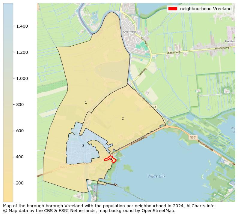 Image of the neighbourhood Vreeland at the map. This image is used as introduction to this page. This page shows a lot of information about the population in the neighbourhood Vreeland (such as the distribution by age groups of the residents, the composition of households, whether inhabitants are natives or Dutch with an immigration background, data about the houses (numbers, types, price development, use, type of property, ...) and more (car ownership, energy consumption, ...) based on open data from the Dutch Central Bureau of Statistics and various other sources!