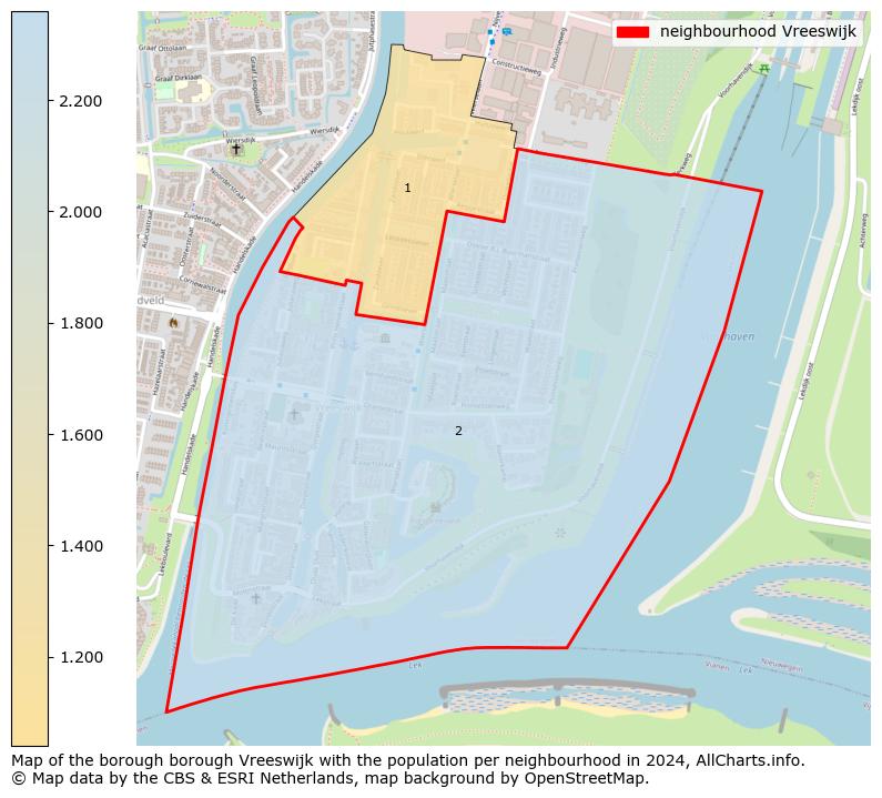 Image of the neighbourhood Vreeswijk at the map. This image is used as introduction to this page. This page shows a lot of information about the population in the neighbourhood Vreeswijk (such as the distribution by age groups of the residents, the composition of households, whether inhabitants are natives or Dutch with an immigration background, data about the houses (numbers, types, price development, use, type of property, ...) and more (car ownership, energy consumption, ...) based on open data from the Dutch Central Bureau of Statistics and various other sources!