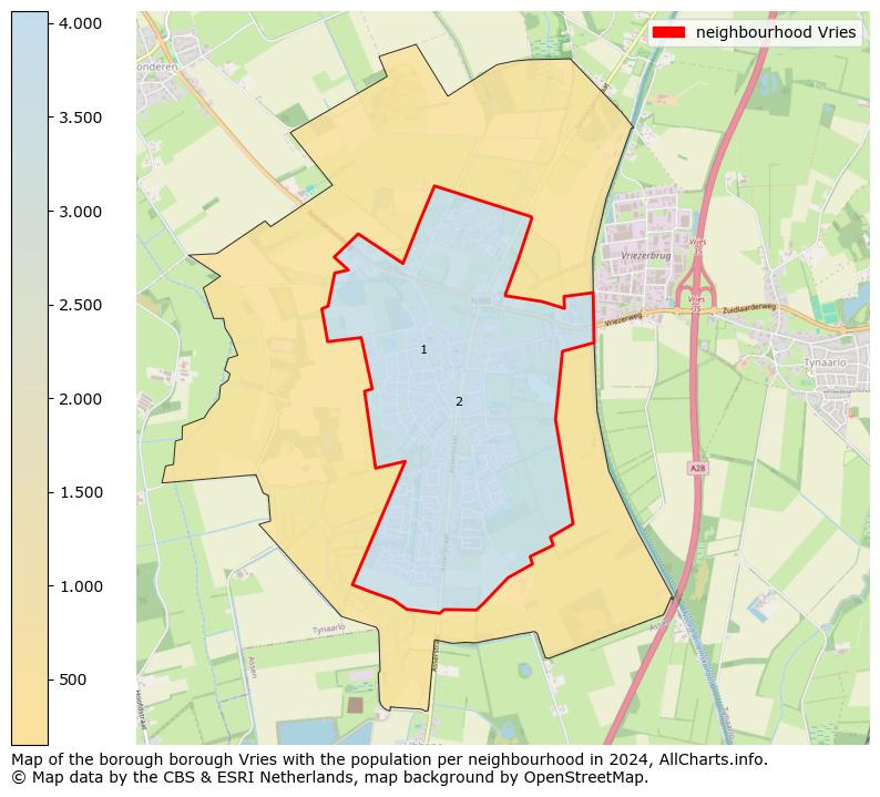 Image of the neighbourhood Vries at the map. This image is used as introduction to this page. This page shows a lot of information about the population in the neighbourhood Vries (such as the distribution by age groups of the residents, the composition of households, whether inhabitants are natives or Dutch with an immigration background, data about the houses (numbers, types, price development, use, type of property, ...) and more (car ownership, energy consumption, ...) based on open data from the Dutch Central Bureau of Statistics and various other sources!