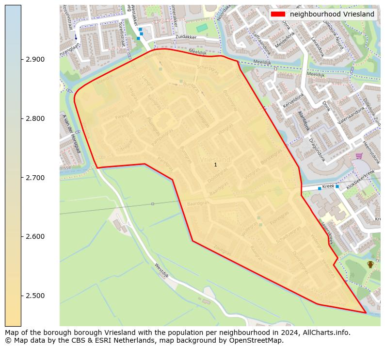 Image of the neighbourhood Vriesland at the map. This image is used as introduction to this page. This page shows a lot of information about the population in the neighbourhood Vriesland (such as the distribution by age groups of the residents, the composition of households, whether inhabitants are natives or Dutch with an immigration background, data about the houses (numbers, types, price development, use, type of property, ...) and more (car ownership, energy consumption, ...) based on open data from the Dutch Central Bureau of Statistics and various other sources!