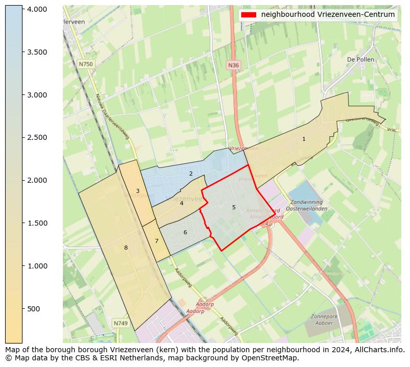 Image of the neighbourhood Vriezenveen-Centrum at the map. This image is used as introduction to this page. This page shows a lot of information about the population in the neighbourhood Vriezenveen-Centrum (such as the distribution by age groups of the residents, the composition of households, whether inhabitants are natives or Dutch with an immigration background, data about the houses (numbers, types, price development, use, type of property, ...) and more (car ownership, energy consumption, ...) based on open data from the Dutch Central Bureau of Statistics and various other sources!