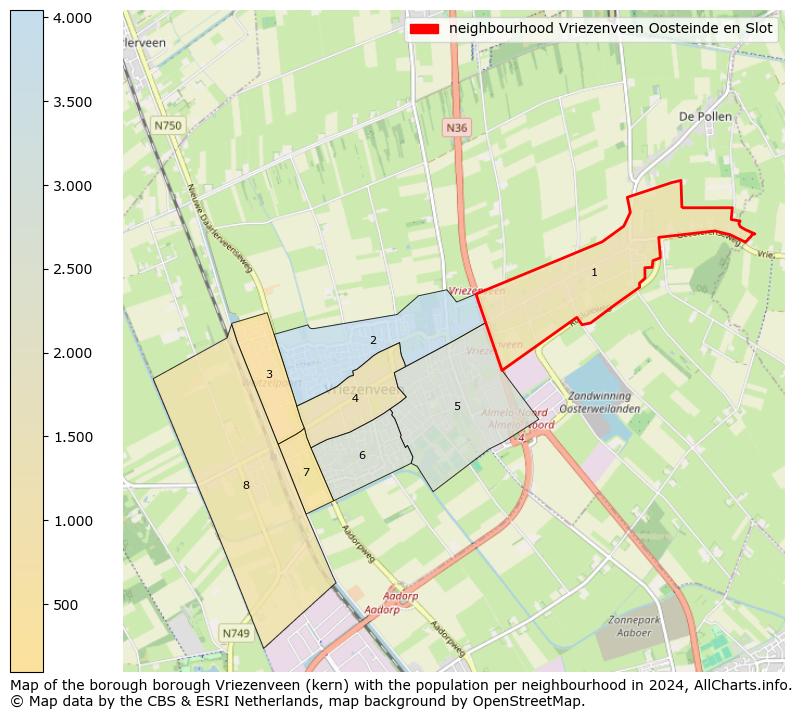 Image of the neighbourhood Vriezenveen Oosteinde en Slot at the map. This image is used as introduction to this page. This page shows a lot of information about the population in the neighbourhood Vriezenveen Oosteinde en Slot (such as the distribution by age groups of the residents, the composition of households, whether inhabitants are natives or Dutch with an immigration background, data about the houses (numbers, types, price development, use, type of property, ...) and more (car ownership, energy consumption, ...) based on open data from the Dutch Central Bureau of Statistics and various other sources!