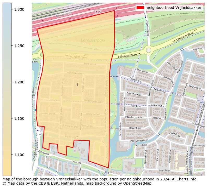 Image of the neighbourhood Vrijheidsakker at the map. This image is used as introduction to this page. This page shows a lot of information about the population in the neighbourhood Vrijheidsakker (such as the distribution by age groups of the residents, the composition of households, whether inhabitants are natives or Dutch with an immigration background, data about the houses (numbers, types, price development, use, type of property, ...) and more (car ownership, energy consumption, ...) based on open data from the Dutch Central Bureau of Statistics and various other sources!