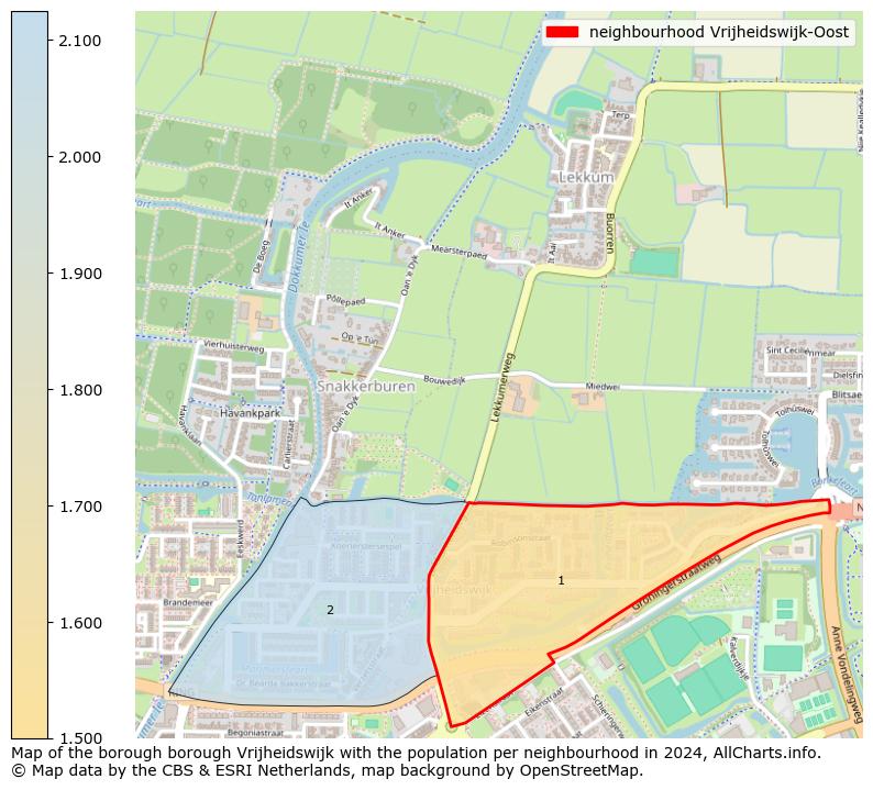 Image of the neighbourhood Vrijheidswijk-Oost at the map. This image is used as introduction to this page. This page shows a lot of information about the population in the neighbourhood Vrijheidswijk-Oost (such as the distribution by age groups of the residents, the composition of households, whether inhabitants are natives or Dutch with an immigration background, data about the houses (numbers, types, price development, use, type of property, ...) and more (car ownership, energy consumption, ...) based on open data from the Dutch Central Bureau of Statistics and various other sources!