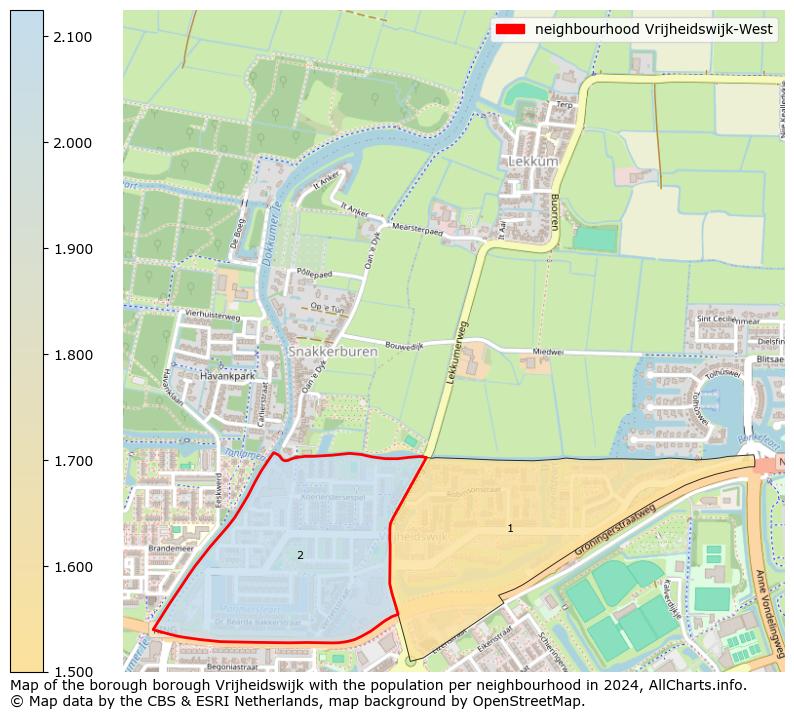 Image of the neighbourhood Vrijheidswijk-West at the map. This image is used as introduction to this page. This page shows a lot of information about the population in the neighbourhood Vrijheidswijk-West (such as the distribution by age groups of the residents, the composition of households, whether inhabitants are natives or Dutch with an immigration background, data about the houses (numbers, types, price development, use, type of property, ...) and more (car ownership, energy consumption, ...) based on open data from the Dutch Central Bureau of Statistics and various other sources!