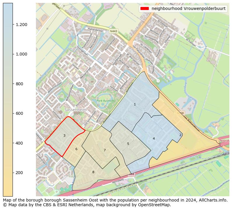 Image of the neighbourhood Vrouwenpolderbuurt at the map. This image is used as introduction to this page. This page shows a lot of information about the population in the neighbourhood Vrouwenpolderbuurt (such as the distribution by age groups of the residents, the composition of households, whether inhabitants are natives or Dutch with an immigration background, data about the houses (numbers, types, price development, use, type of property, ...) and more (car ownership, energy consumption, ...) based on open data from the Dutch Central Bureau of Statistics and various other sources!