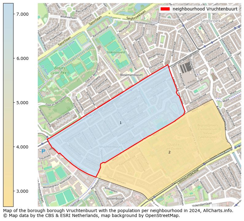 Image of the neighbourhood Vruchtenbuurt at the map. This image is used as introduction to this page. This page shows a lot of information about the population in the neighbourhood Vruchtenbuurt (such as the distribution by age groups of the residents, the composition of households, whether inhabitants are natives or Dutch with an immigration background, data about the houses (numbers, types, price development, use, type of property, ...) and more (car ownership, energy consumption, ...) based on open data from the Dutch Central Bureau of Statistics and various other sources!