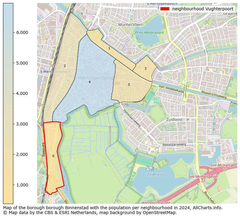 Image of the neighbourhood Vughterpoort at the map. This image is used as introduction to this page. This page shows a lot of information about the population in the neighbourhood Vughterpoort (such as the distribution by age groups of the residents, the composition of households, whether inhabitants are natives or Dutch with an immigration background, data about the houses (numbers, types, price development, use, type of property, ...) and more (car ownership, energy consumption, ...) based on open data from the Dutch Central Bureau of Statistics and various other sources!