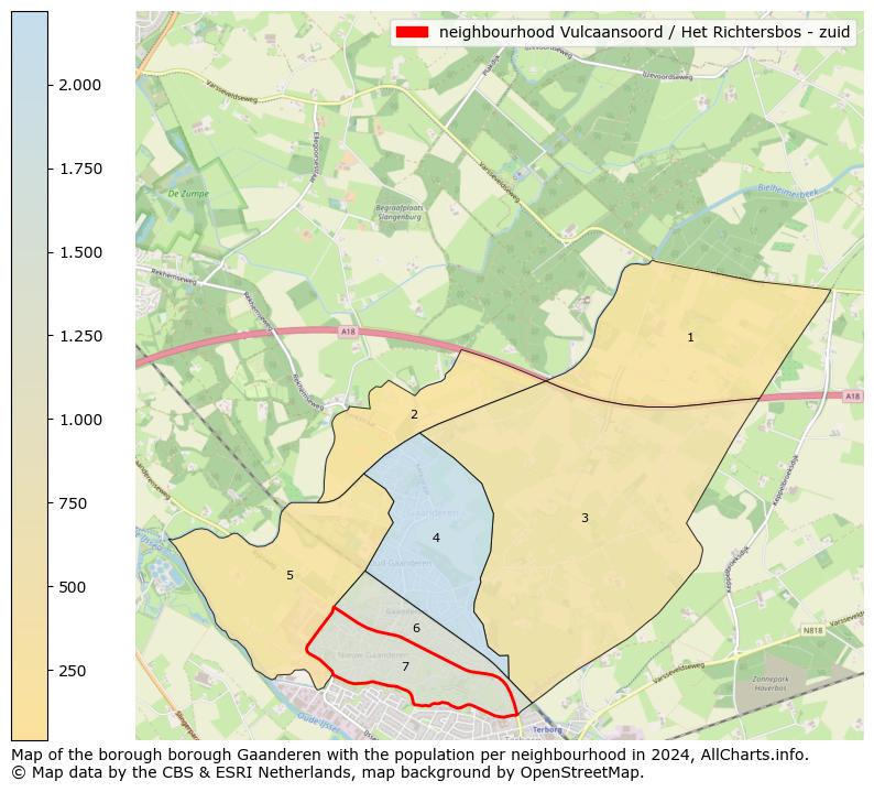 Image of the neighbourhood Vulcaansoord / Het Richtersbos - zuid at the map. This image is used as introduction to this page. This page shows a lot of information about the population in the neighbourhood Vulcaansoord / Het Richtersbos - zuid (such as the distribution by age groups of the residents, the composition of households, whether inhabitants are natives or Dutch with an immigration background, data about the houses (numbers, types, price development, use, type of property, ...) and more (car ownership, energy consumption, ...) based on open data from the Dutch Central Bureau of Statistics and various other sources!