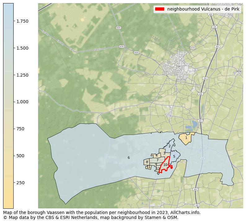 Map of the borough Vaassen with the population per neighbourhood in 2023. This page shows a lot of information about residents (such as the distribution by age groups, family composition, gender, native or Dutch with an immigration background, ...), homes (numbers, types, price development, use, type of property, ...) and more (car ownership, energy consumption, ...) based on open data from the Dutch Central Bureau of Statistics and various other sources!