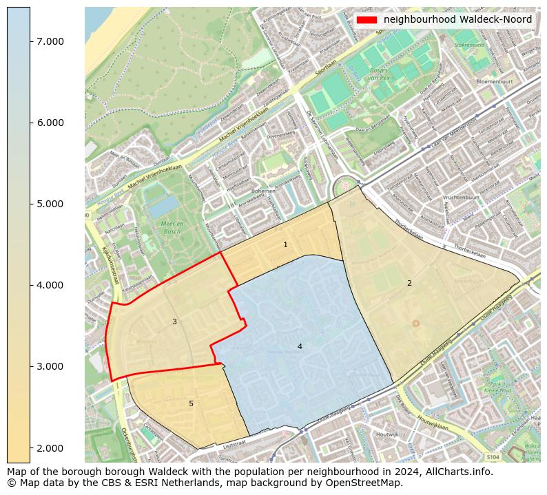 Image of the neighbourhood Waldeck-Noord at the map. This image is used as introduction to this page. This page shows a lot of information about the population in the neighbourhood Waldeck-Noord (such as the distribution by age groups of the residents, the composition of households, whether inhabitants are natives or Dutch with an immigration background, data about the houses (numbers, types, price development, use, type of property, ...) and more (car ownership, energy consumption, ...) based on open data from the Dutch Central Bureau of Statistics and various other sources!