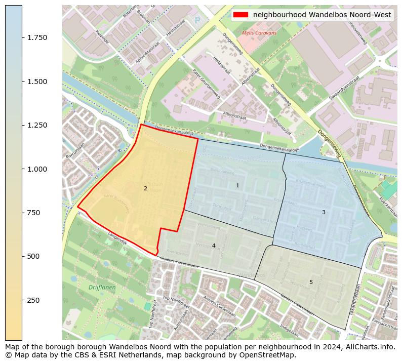 Image of the neighbourhood Wandelbos Noord-West at the map. This image is used as introduction to this page. This page shows a lot of information about the population in the neighbourhood Wandelbos Noord-West (such as the distribution by age groups of the residents, the composition of households, whether inhabitants are natives or Dutch with an immigration background, data about the houses (numbers, types, price development, use, type of property, ...) and more (car ownership, energy consumption, ...) based on open data from the Dutch Central Bureau of Statistics and various other sources!