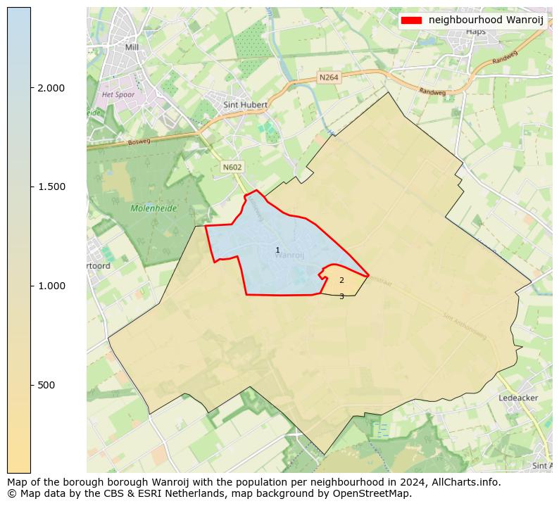 Image of the neighbourhood Wanroij at the map. This image is used as introduction to this page. This page shows a lot of information about the population in the neighbourhood Wanroij (such as the distribution by age groups of the residents, the composition of households, whether inhabitants are natives or Dutch with an immigration background, data about the houses (numbers, types, price development, use, type of property, ...) and more (car ownership, energy consumption, ...) based on open data from the Dutch Central Bureau of Statistics and various other sources!