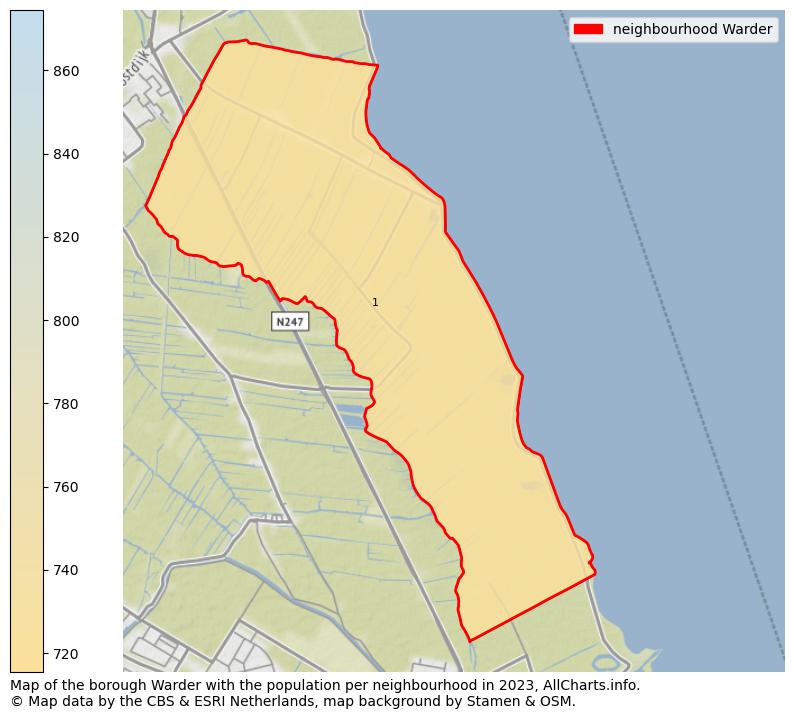 Map of the borough Warder with the population per neighbourhood in 2023. This page shows a lot of information about residents (such as the distribution by age groups, family composition, gender, native or Dutch with an immigration background, ...), homes (numbers, types, price development, use, type of property, ...) and more (car ownership, energy consumption, ...) based on open data from the Dutch Central Bureau of Statistics and various other sources!