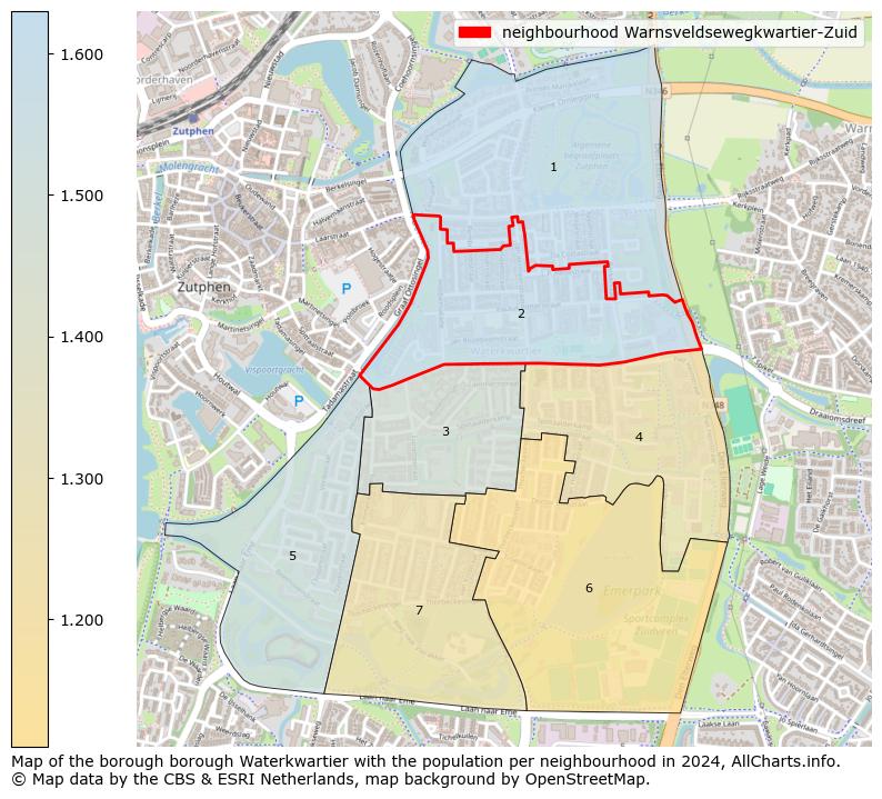 Image of the neighbourhood Warnsveldsewegkwartier-Zuid at the map. This image is used as introduction to this page. This page shows a lot of information about the population in the neighbourhood Warnsveldsewegkwartier-Zuid (such as the distribution by age groups of the residents, the composition of households, whether inhabitants are natives or Dutch with an immigration background, data about the houses (numbers, types, price development, use, type of property, ...) and more (car ownership, energy consumption, ...) based on open data from the Dutch Central Bureau of Statistics and various other sources!