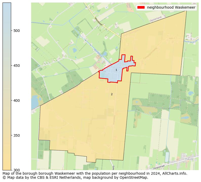 Image of the neighbourhood Waskemeer at the map. This image is used as introduction to this page. This page shows a lot of information about the population in the neighbourhood Waskemeer (such as the distribution by age groups of the residents, the composition of households, whether inhabitants are natives or Dutch with an immigration background, data about the houses (numbers, types, price development, use, type of property, ...) and more (car ownership, energy consumption, ...) based on open data from the Dutch Central Bureau of Statistics and various other sources!