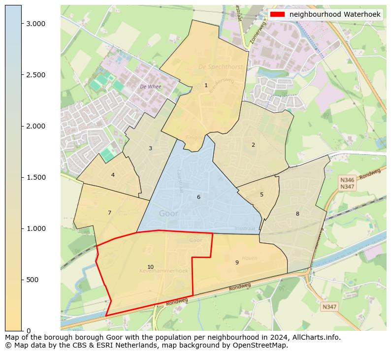 Image of the neighbourhood Waterhoek at the map. This image is used as introduction to this page. This page shows a lot of information about the population in the neighbourhood Waterhoek (such as the distribution by age groups of the residents, the composition of households, whether inhabitants are natives or Dutch with an immigration background, data about the houses (numbers, types, price development, use, type of property, ...) and more (car ownership, energy consumption, ...) based on open data from the Dutch Central Bureau of Statistics and various other sources!