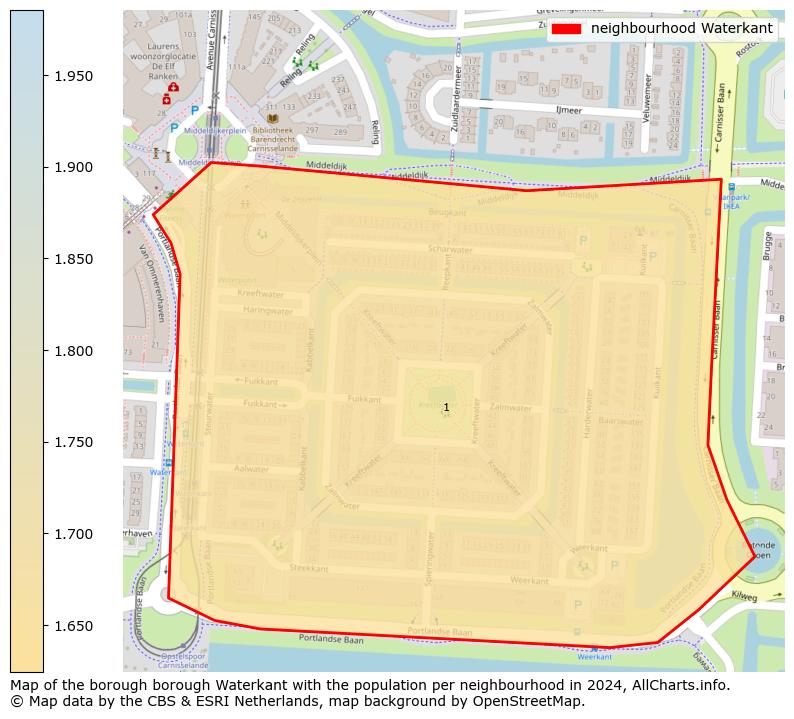 Image of the neighbourhood Waterkant at the map. This image is used as introduction to this page. This page shows a lot of information about the population in the neighbourhood Waterkant (such as the distribution by age groups of the residents, the composition of households, whether inhabitants are natives or Dutch with an immigration background, data about the houses (numbers, types, price development, use, type of property, ...) and more (car ownership, energy consumption, ...) based on open data from the Dutch Central Bureau of Statistics and various other sources!