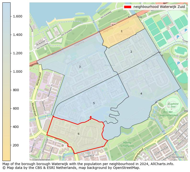 Image of the neighbourhood Waterwijk Zuid at the map. This image is used as introduction to this page. This page shows a lot of information about the population in the neighbourhood Waterwijk Zuid (such as the distribution by age groups of the residents, the composition of households, whether inhabitants are natives or Dutch with an immigration background, data about the houses (numbers, types, price development, use, type of property, ...) and more (car ownership, energy consumption, ...) based on open data from the Dutch Central Bureau of Statistics and various other sources!