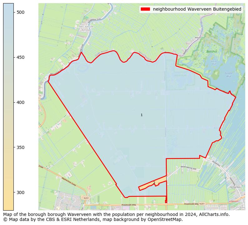 Image of the neighbourhood Waverveen Buitengebied at the map. This image is used as introduction to this page. This page shows a lot of information about the population in the neighbourhood Waverveen Buitengebied (such as the distribution by age groups of the residents, the composition of households, whether inhabitants are natives or Dutch with an immigration background, data about the houses (numbers, types, price development, use, type of property, ...) and more (car ownership, energy consumption, ...) based on open data from the Dutch Central Bureau of Statistics and various other sources!