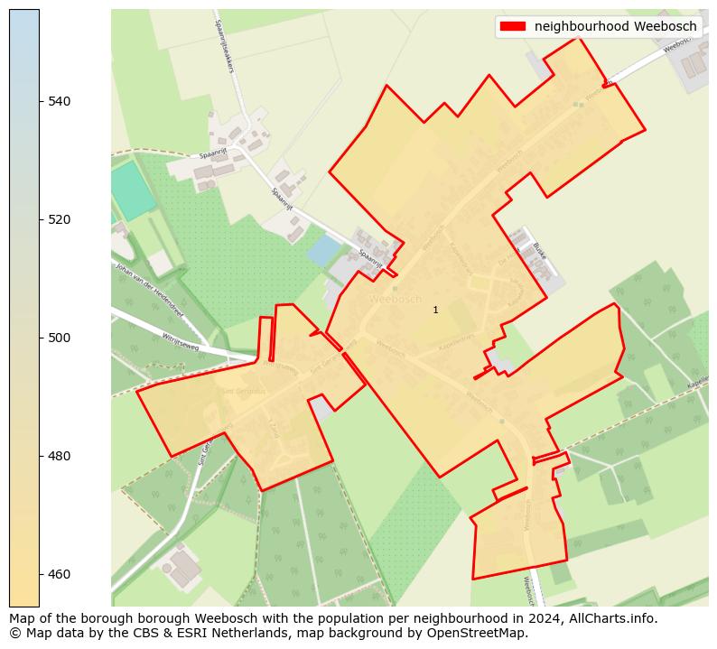 Image of the neighbourhood Weebosch at the map. This image is used as introduction to this page. This page shows a lot of information about the population in the neighbourhood Weebosch (such as the distribution by age groups of the residents, the composition of households, whether inhabitants are natives or Dutch with an immigration background, data about the houses (numbers, types, price development, use, type of property, ...) and more (car ownership, energy consumption, ...) based on open data from the Dutch Central Bureau of Statistics and various other sources!