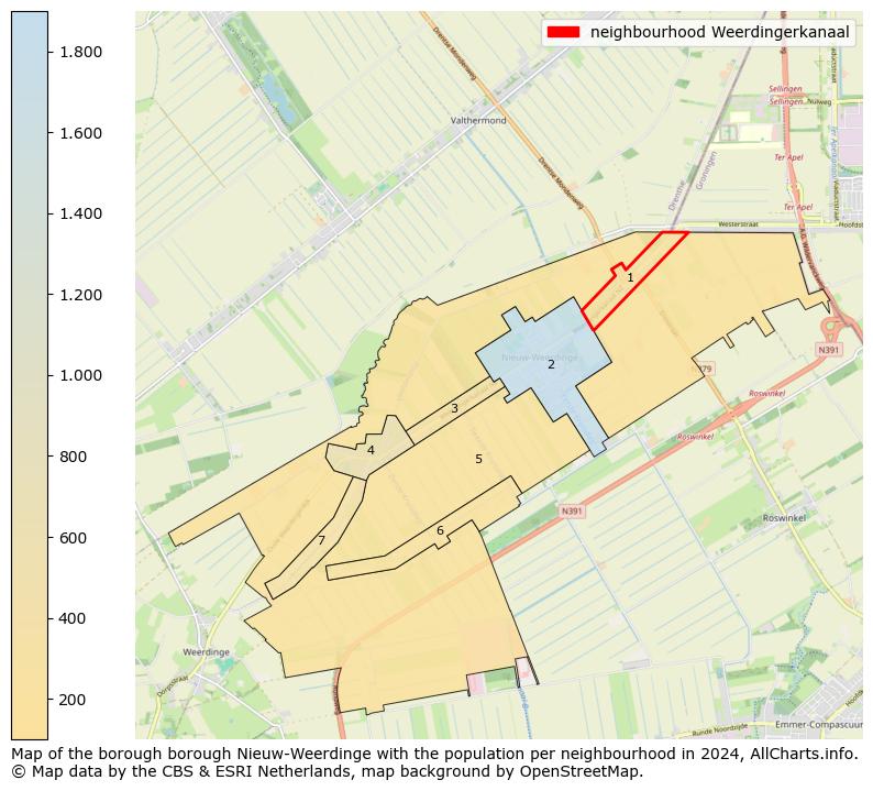 Image of the neighbourhood Weerdingerkanaal at the map. This image is used as introduction to this page. This page shows a lot of information about the population in the neighbourhood Weerdingerkanaal (such as the distribution by age groups of the residents, the composition of households, whether inhabitants are natives or Dutch with an immigration background, data about the houses (numbers, types, price development, use, type of property, ...) and more (car ownership, energy consumption, ...) based on open data from the Dutch Central Bureau of Statistics and various other sources!