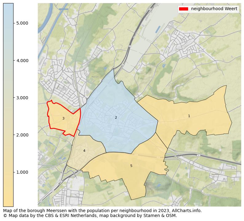 Map of the borough Meerssen with the population per neighbourhood in 2023. This page shows a lot of information about residents (such as the distribution by age groups, family composition, gender, native or Dutch with an immigration background, ...), homes (numbers, types, price development, use, type of property, ...) and more (car ownership, energy consumption, ...) based on open data from the Dutch Central Bureau of Statistics and various other sources!