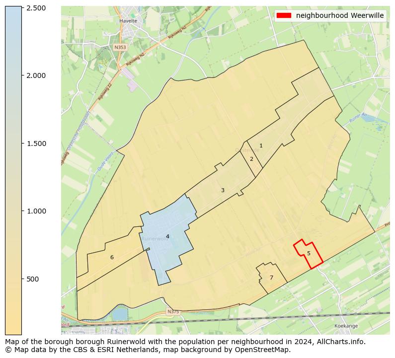 Image of the neighbourhood Weerwille at the map. This image is used as introduction to this page. This page shows a lot of information about the population in the neighbourhood Weerwille (such as the distribution by age groups of the residents, the composition of households, whether inhabitants are natives or Dutch with an immigration background, data about the houses (numbers, types, price development, use, type of property, ...) and more (car ownership, energy consumption, ...) based on open data from the Dutch Central Bureau of Statistics and various other sources!