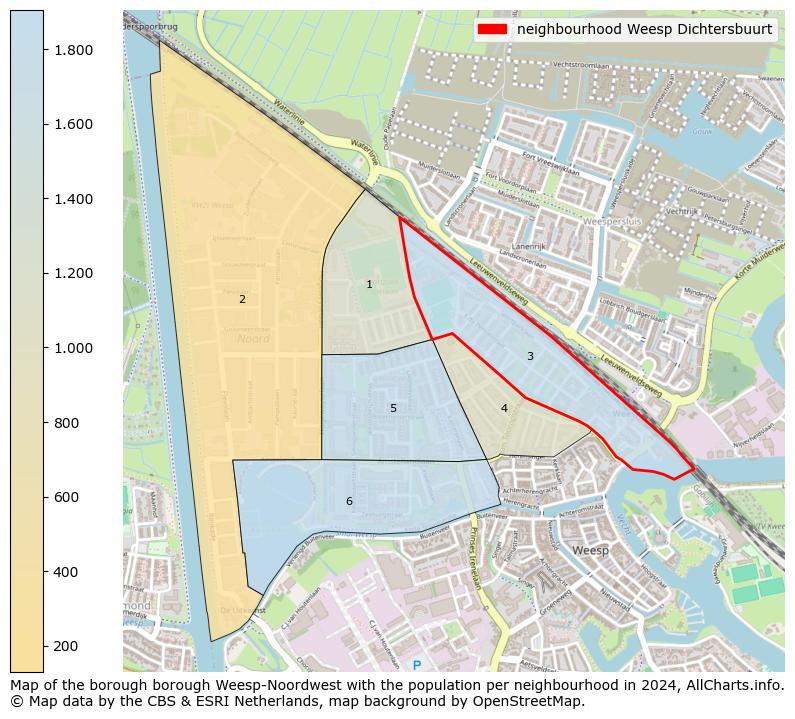 Image of the neighbourhood Weesp Dichtersbuurt at the map. This image is used as introduction to this page. This page shows a lot of information about the population in the neighbourhood Weesp Dichtersbuurt (such as the distribution by age groups of the residents, the composition of households, whether inhabitants are natives or Dutch with an immigration background, data about the houses (numbers, types, price development, use, type of property, ...) and more (car ownership, energy consumption, ...) based on open data from the Dutch Central Bureau of Statistics and various other sources!