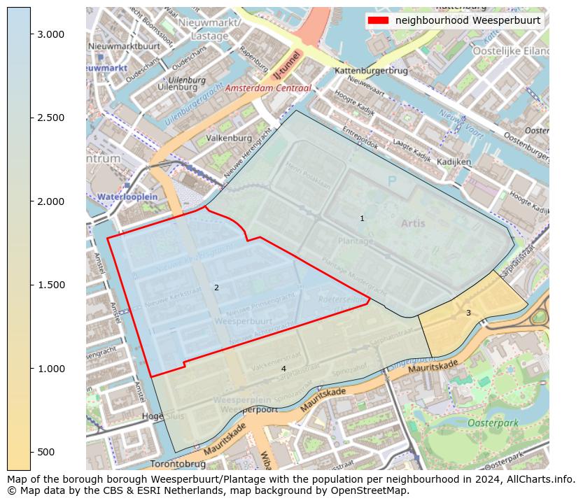 Image of the neighbourhood Weesperbuurt at the map. This image is used as introduction to this page. This page shows a lot of information about the population in the neighbourhood Weesperbuurt (such as the distribution by age groups of the residents, the composition of households, whether inhabitants are natives or Dutch with an immigration background, data about the houses (numbers, types, price development, use, type of property, ...) and more (car ownership, energy consumption, ...) based on open data from the Dutch Central Bureau of Statistics and various other sources!