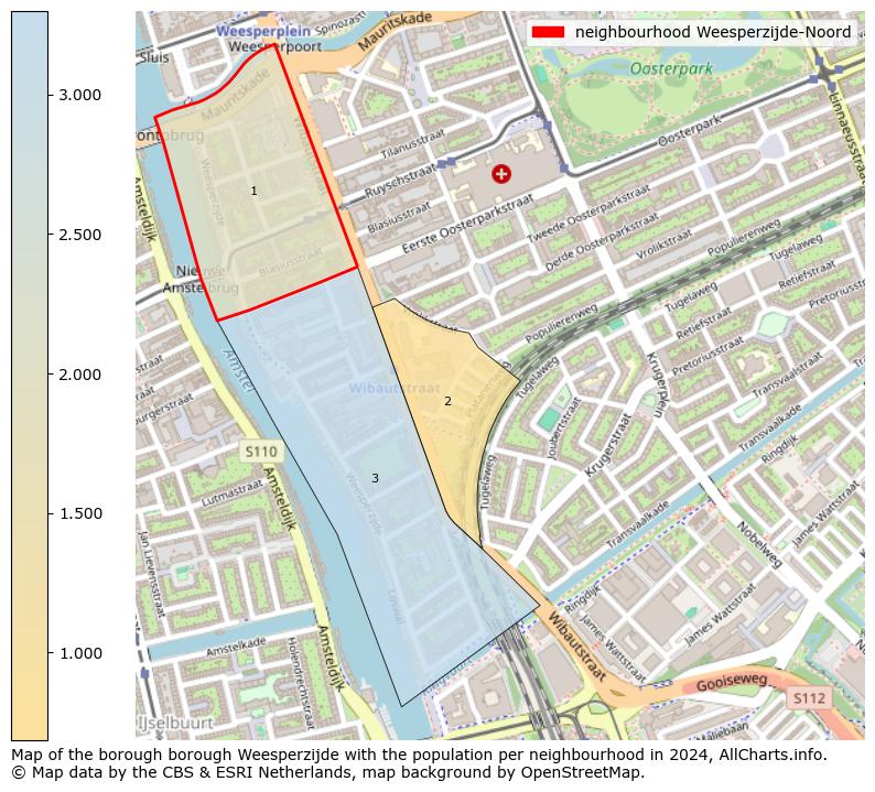 Image of the neighbourhood Weesperzijde-Noord at the map. This image is used as introduction to this page. This page shows a lot of information about the population in the neighbourhood Weesperzijde-Noord (such as the distribution by age groups of the residents, the composition of households, whether inhabitants are natives or Dutch with an immigration background, data about the houses (numbers, types, price development, use, type of property, ...) and more (car ownership, energy consumption, ...) based on open data from the Dutch Central Bureau of Statistics and various other sources!