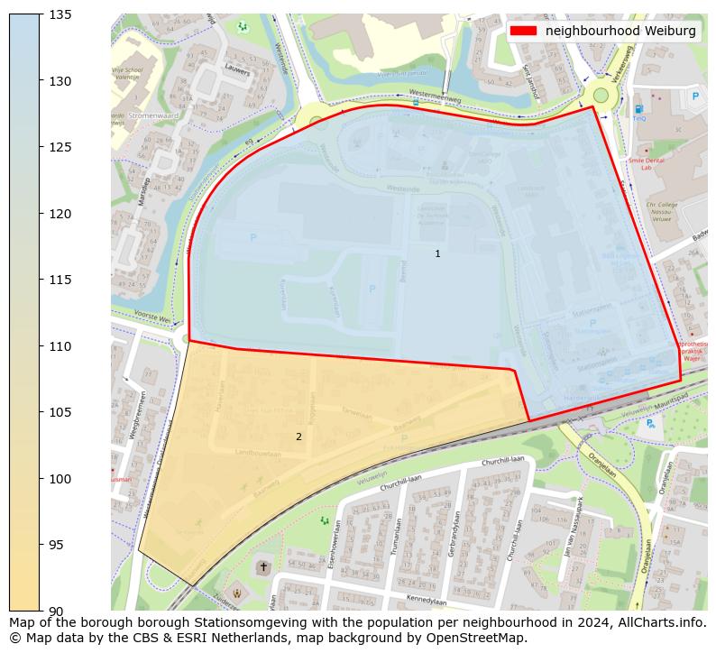 Image of the neighbourhood Weiburg at the map. This image is used as introduction to this page. This page shows a lot of information about the population in the neighbourhood Weiburg (such as the distribution by age groups of the residents, the composition of households, whether inhabitants are natives or Dutch with an immigration background, data about the houses (numbers, types, price development, use, type of property, ...) and more (car ownership, energy consumption, ...) based on open data from the Dutch Central Bureau of Statistics and various other sources!